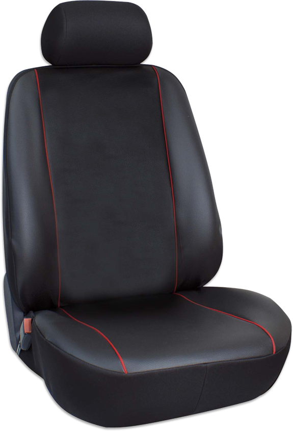 Sitzbezug Kunstleder Schwarz mit roten Streifen|Sitzbezug Transporter Kunstleder schwarz rot